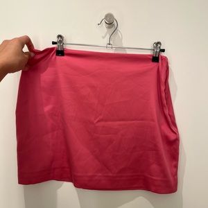 Sunday Best Pink Satin Mini Skirt